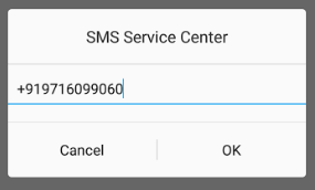Prepaid sms center number