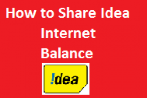 How to share Idea Internet balance