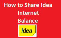 How to share Idea Internet balance